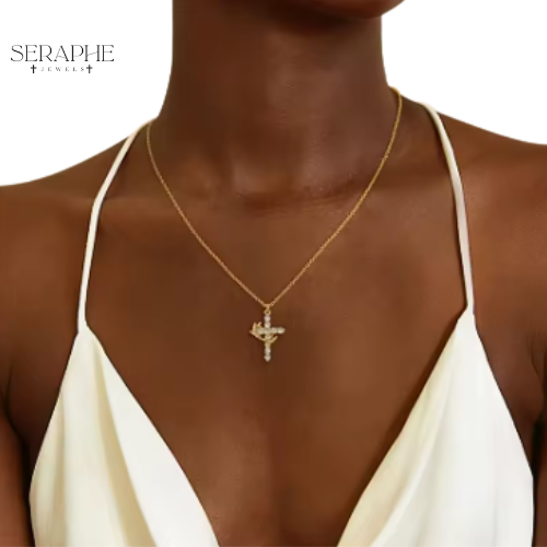 Crown Cross Necklace